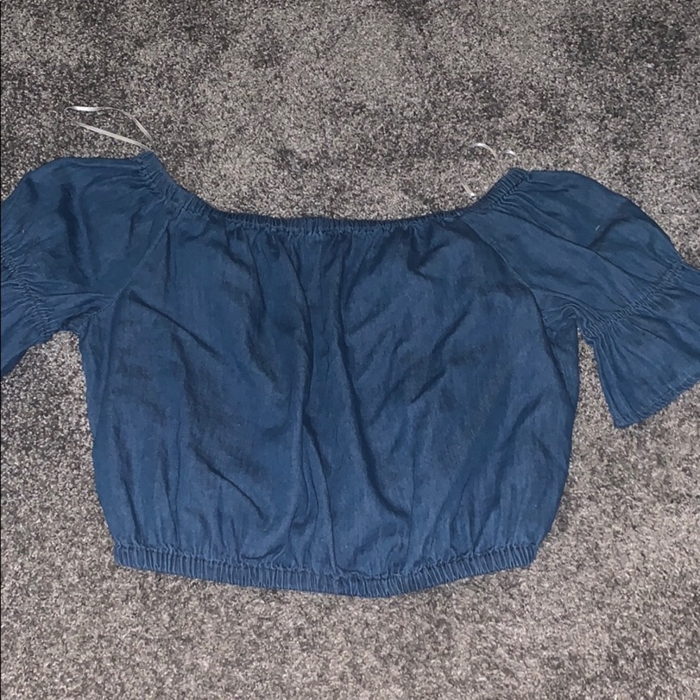 Jean crop top